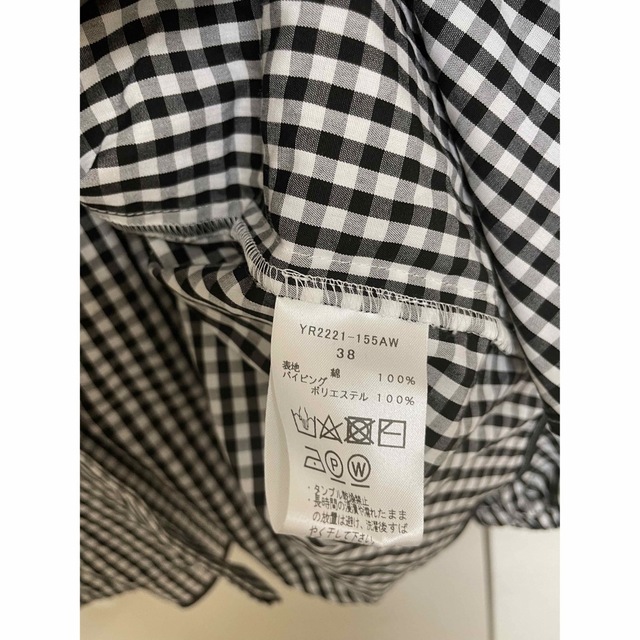 yori ギンガムチェックリボンシャツ　38 レディースのトップス(シャツ/ブラウス(長袖/七分))の商品写真