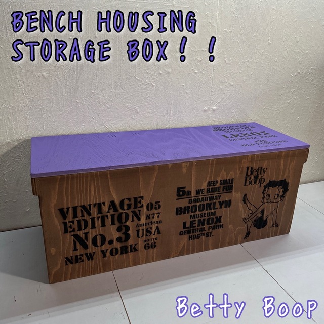 BENCH HOUSING STORAGE BOX!! Betty Boop♡