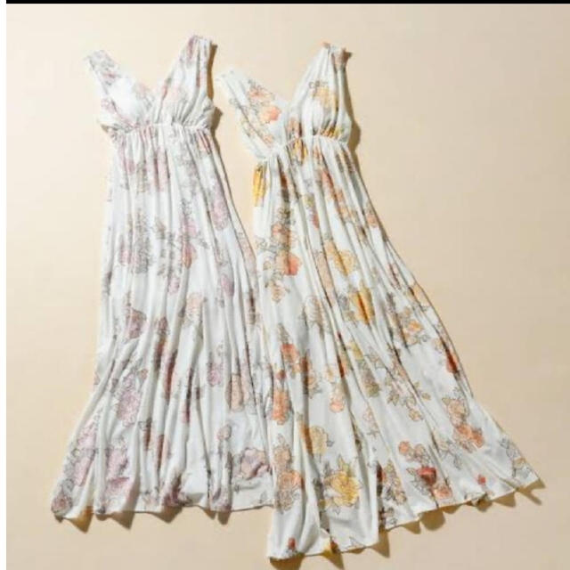ジェラートピケ ミュシャと四つの花 ローズカシュクールドレス ジェラートピケ ミュシャと四つの花 ローズカシュクールドレス