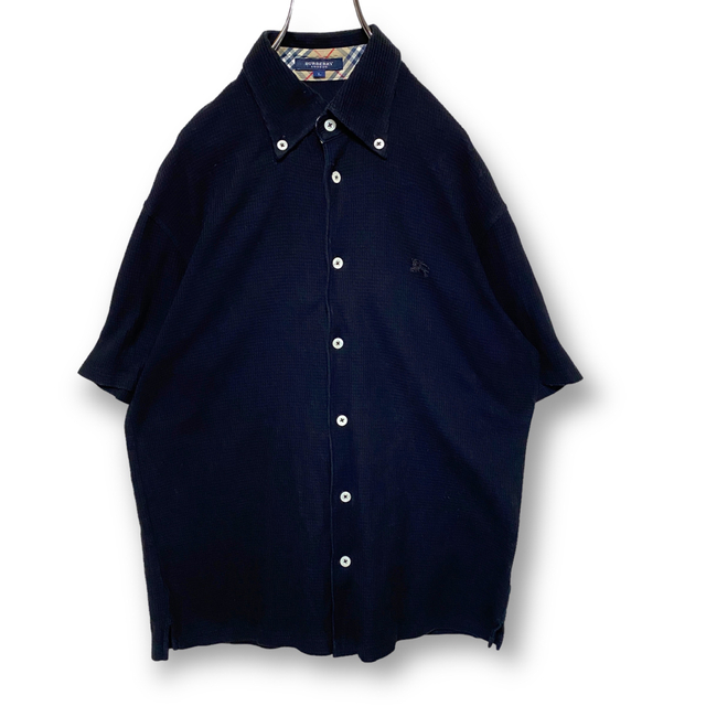 BURBERRY(バーバリー)のBURBERRY バーバリー シャツ 半袖 ワンポイント 刺繍ロゴ Lサイズ メンズのトップス(シャツ)の商品写真