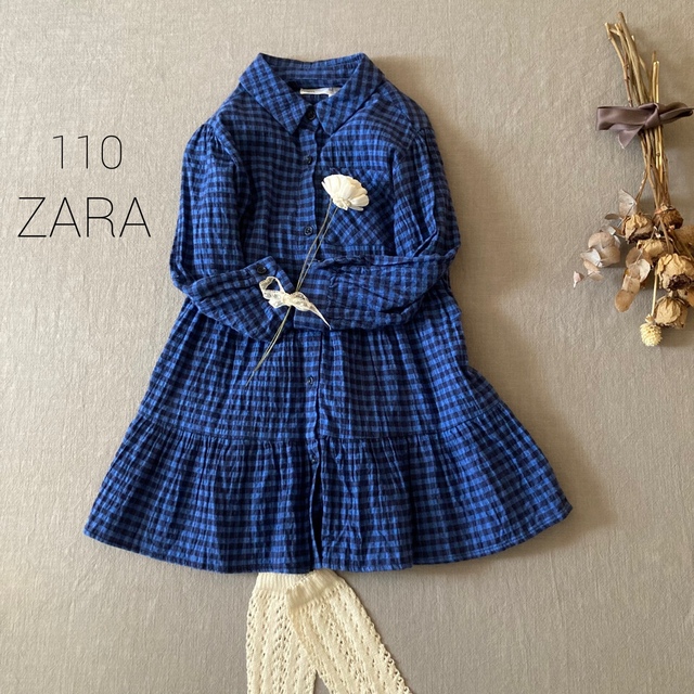 ZARA KIDS(ザラキッズ)のZARAザラガール｜大人ギンガムチェック柄ティアードシルエットのワンピース キッズ/ベビー/マタニティのキッズ服女の子用(90cm~)(ワンピース)の商品写真