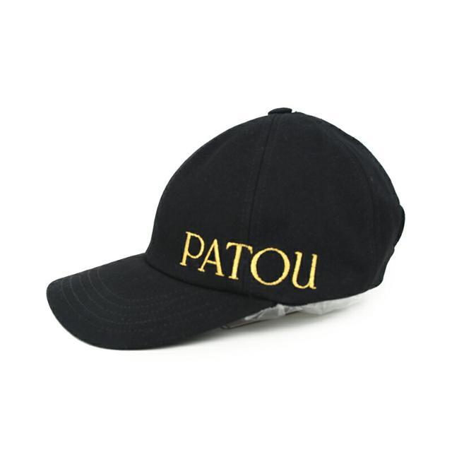 PATOU(パトゥ)のPATOU パトゥ コットン ブラックキャップ AC0400081 999B イタリア正規品 新品 ブラック レディースの帽子(キャップ)の商品写真