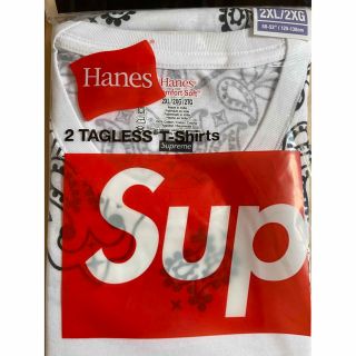 シュプリーム(Supreme)のSupreme Hanes Bandana Tagless Tees 2pack(Tシャツ/カットソー(半袖/袖なし))