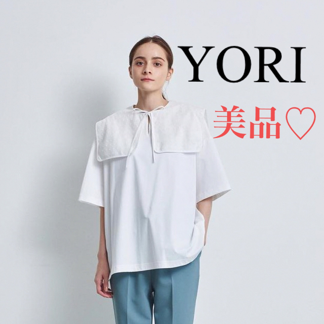 yori  フロッキードットカラーTee ネイビー　ヨリ