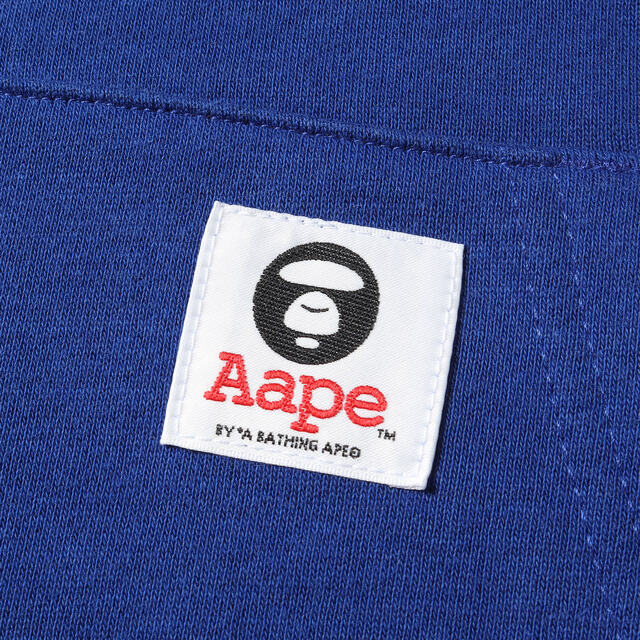 A BATHING APE ア ベイシング エイプ パーカー AAPE BY A BATHING APE 猿顔ワッペン スウェットパーカー ブルー L トップス フーディー 【メンズ】【中古】