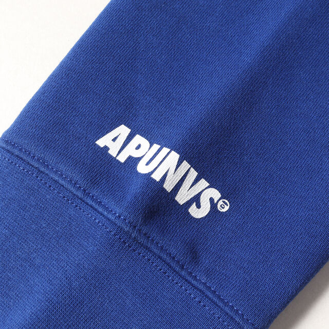 A BATHING APE ア ベイシング エイプ パーカー AAPE BY A BATHING APE 猿顔ワッペン スウェットパーカー ブルー L トップス フーディー 【メンズ】【中古】
