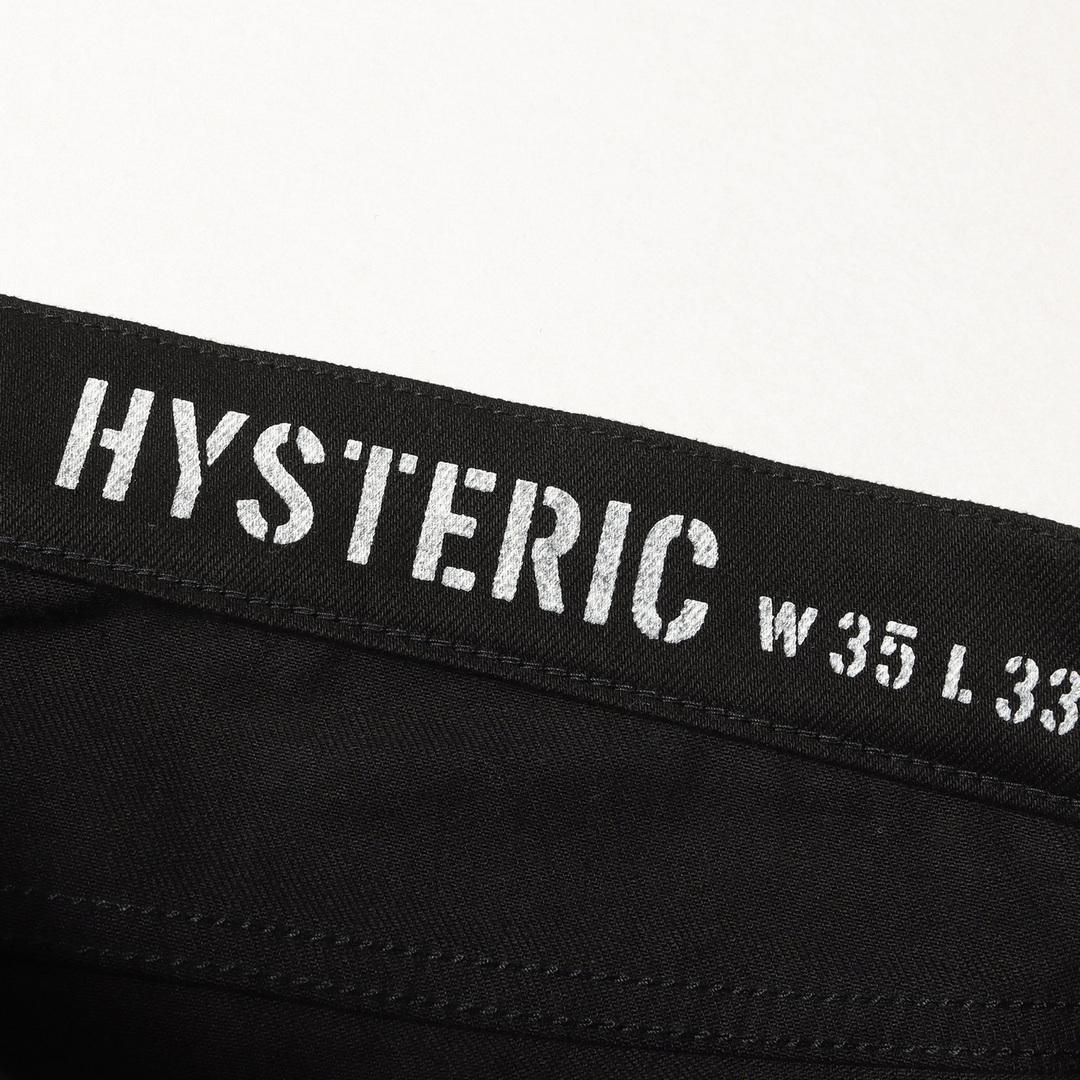 HYSTERIC GLAMOUR ヒステリックグラマー MINEDENIM マインデニム パッチ ストレッチ スキニー デニムパンツ HYSTERIC GLAMOUR×MINEDENIM F.Black STR 5pocket OWS 22AW ボトムス ジーンズ コラボ ブラック 黒 35 日本製 【メンズ】