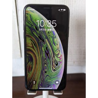 アイフォーン(iPhone)のiPhone XS スペースグレイ 64GB SIMロック解除済 SIMフリー(スマートフォン本体)