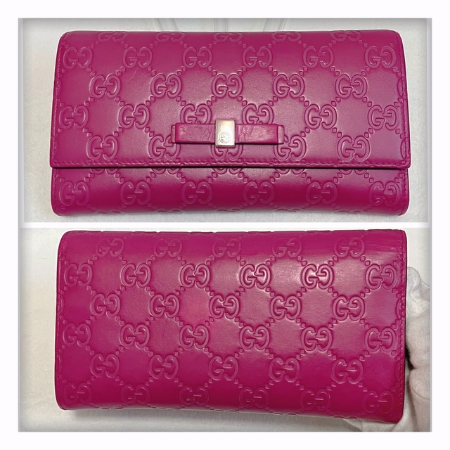 Gucci(グッチ)の【Re様専用】 GUCCI グッチ シマ 長財布 ピンク系 レディースのファッション小物(財布)の商品写真