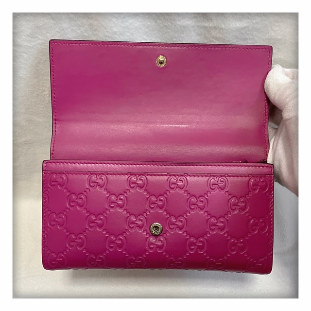 Gucci(グッチ)の【Re様専用】 GUCCI グッチ シマ 長財布 ピンク系 レディースのファッション小物(財布)の商品写真