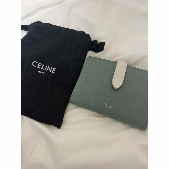 celine - CELINE ミディアム ストラップウォレット バイカラー