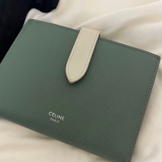 celine - CELINE ミディアム ストラップウォレット バイカラー ...