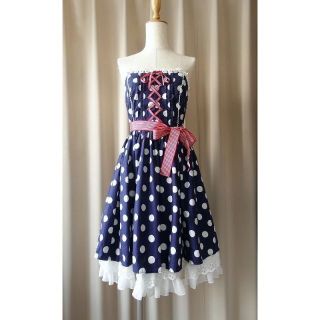 アンジェリックプリティー(Angelic Pretty)のANGELIC PRETTY French Dot Dream JSK(ひざ丈ワンピース)