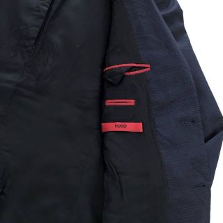 HUGO BOSS - HUGO BOSS ヒューゴボス ネイビー格子柄テーラード