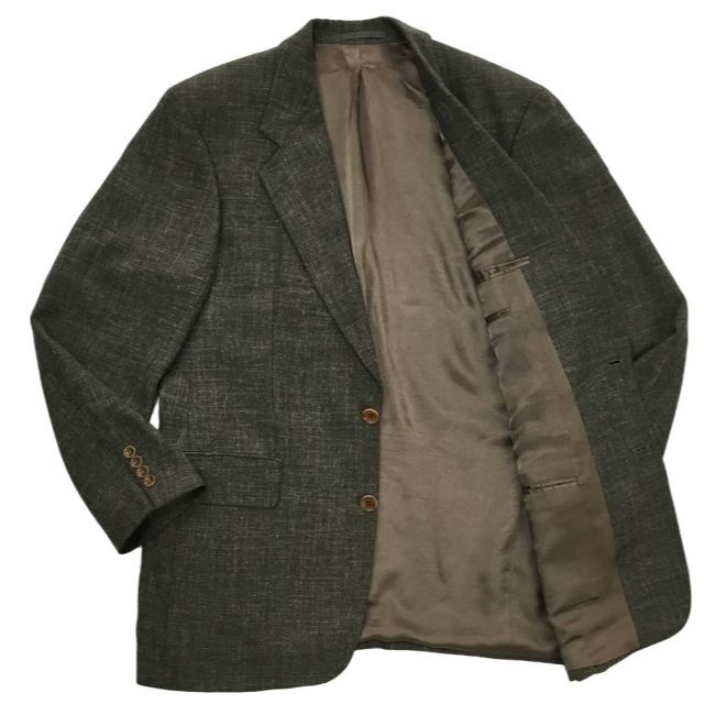 HUGO BOSS ヒューゴボス ウールリネンシャークスキンブレザーグリーン