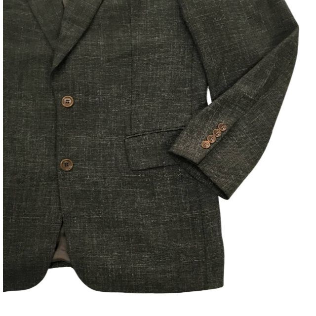 HUGO BOSS ヒューゴボス ウールリネンシャークスキンブレザーグリーン