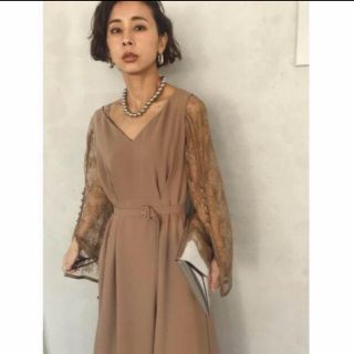 Ameri VINTAGE - AMERI LACE SLEEVE REFINED DRESS の通販 by ひろ's