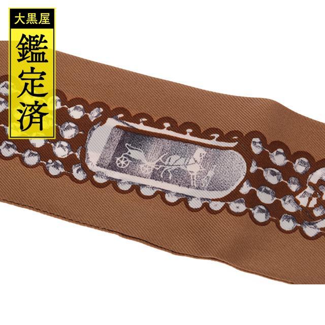エルメス ツイリー TRESOR DE MEDOR ベージュ/グリス【432】