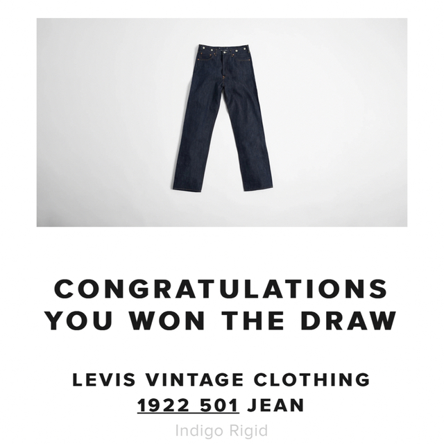 Levi's - LEVI'S Limited-edition 1922  501 新品未使用