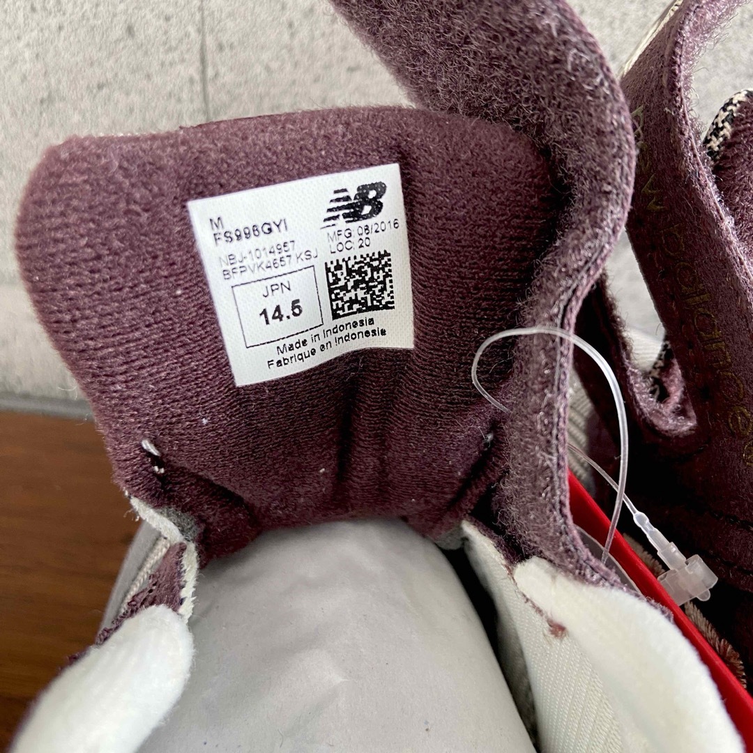 New Balance - 【新品】14.5センチ ブラウン×チェック New Balance - 【新品】14.5センチ ブラウン×チェック