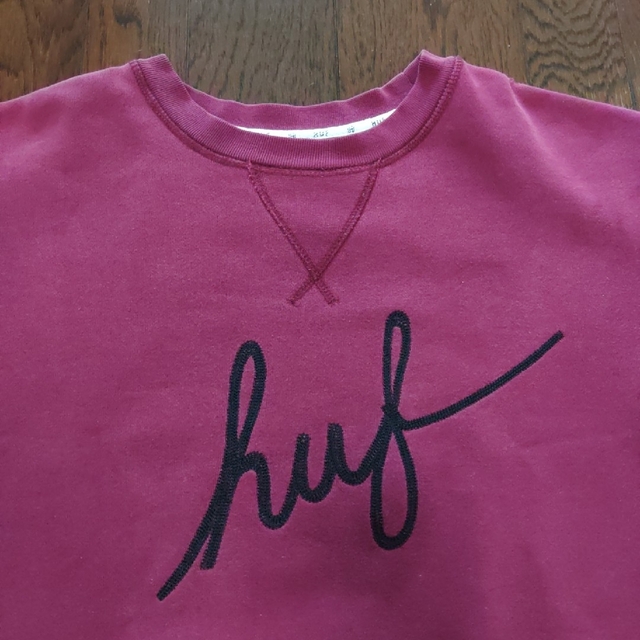 HUF(ハフ)のHUF　Supreme　STUSSY　スウェット　S　刺繍　筆記体ロゴ メンズのトップス(スウェット)の商品写真