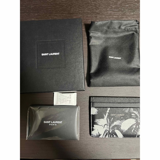 SAINT LAURENT PARIS カードケース トロピカル ブラック