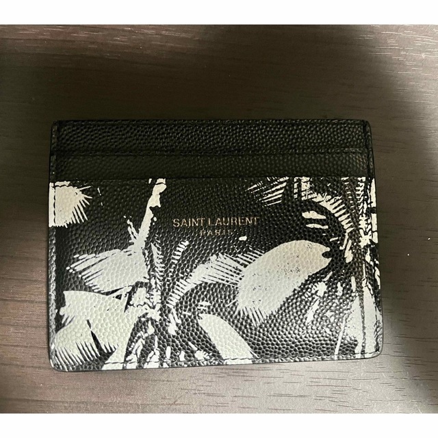 SAINT LAURENT PARIS カードケース トロピカル ブラック