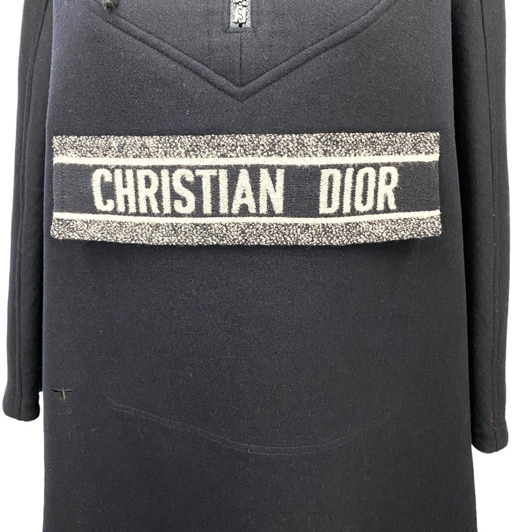 Christian Dior(クリスチャンディオール)のChristian Dior クリスチャンディオール ポンチョ ポンチョ コート アノラック ビー刺繡 ネイビー XS 中古 tdc-000467-4d レディースのジャケット/アウター(ポンチョ)の商品写真