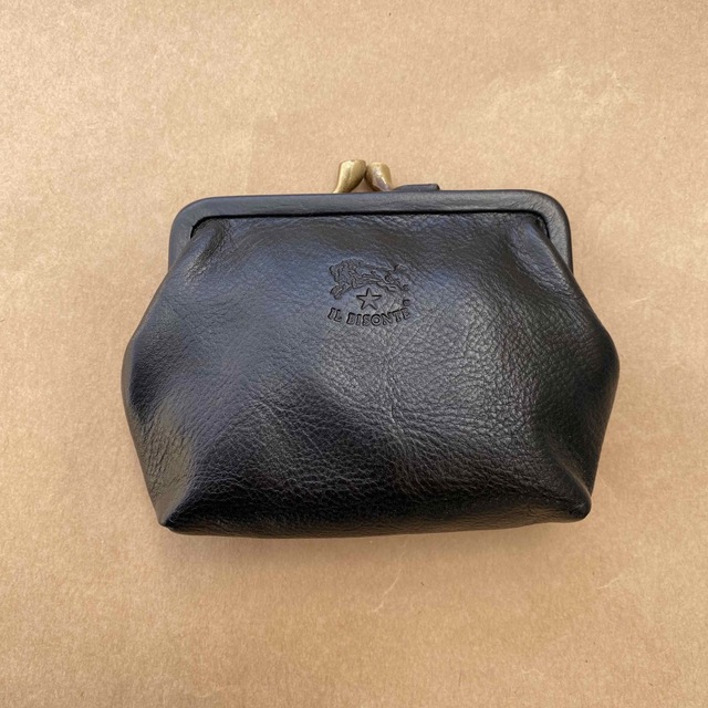 IL BISONTE - がま口 コインケース 小銭入れ 財布 ミニ財布 ブラック