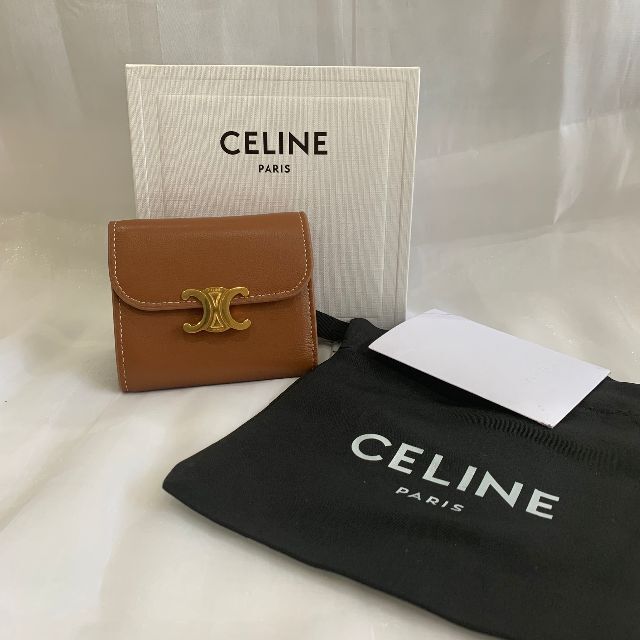 CELINE セリーヌ トリオンフ折財布 宅配 fruitproducerssa.com.au-日本