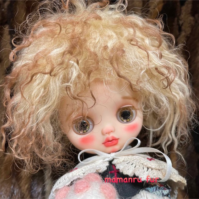 blythe _wm-802ココアクリームグラデーション????チベットラムウィッグ