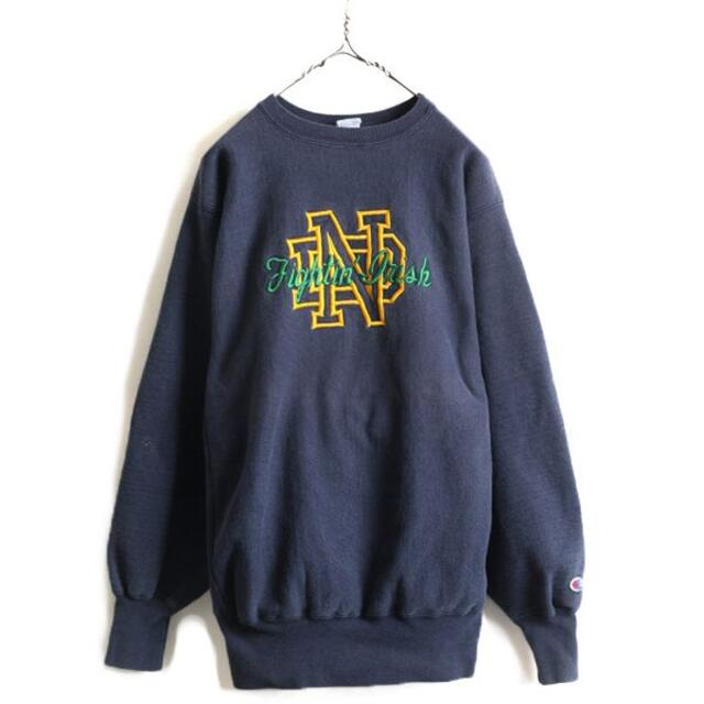 90s USA製 チャンピオン リバースウィーブ カレッジ スウェット XL 紺