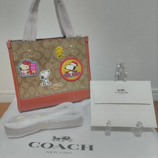 COACH コーチ スヌーピー コラボ トートバッグ 新作 デンプシートート