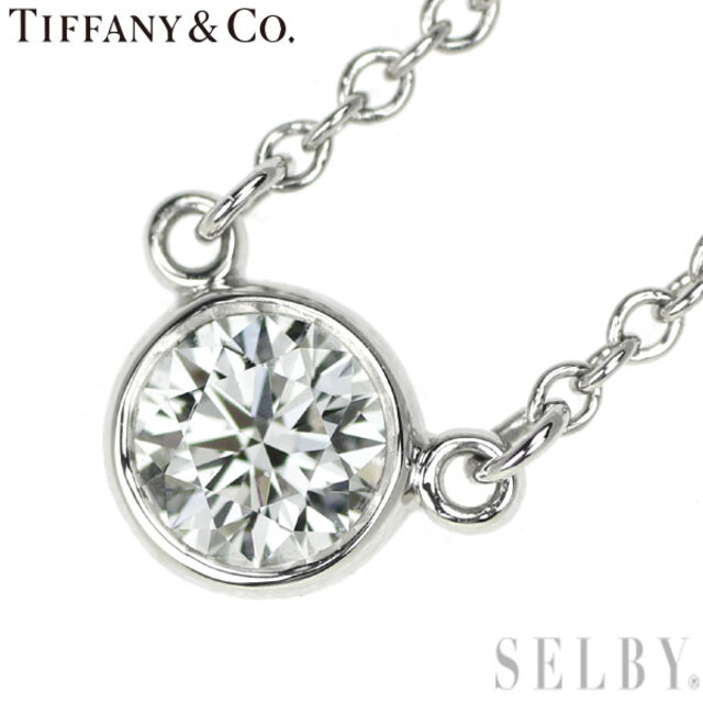 Tiffany & Co. - ティファニー Pt950 ダイヤモンド ペンダントネックレス バイザヤード