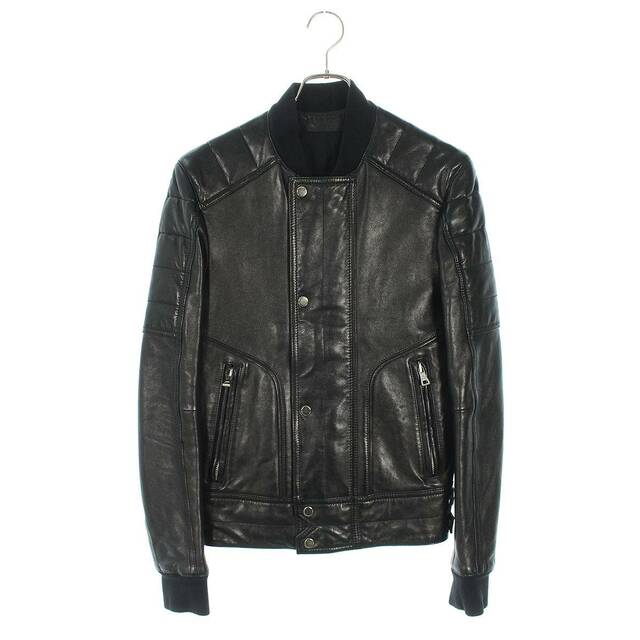 美品】 BALMAIN - バルマン S5HC833C882 ジップアップラムレザー