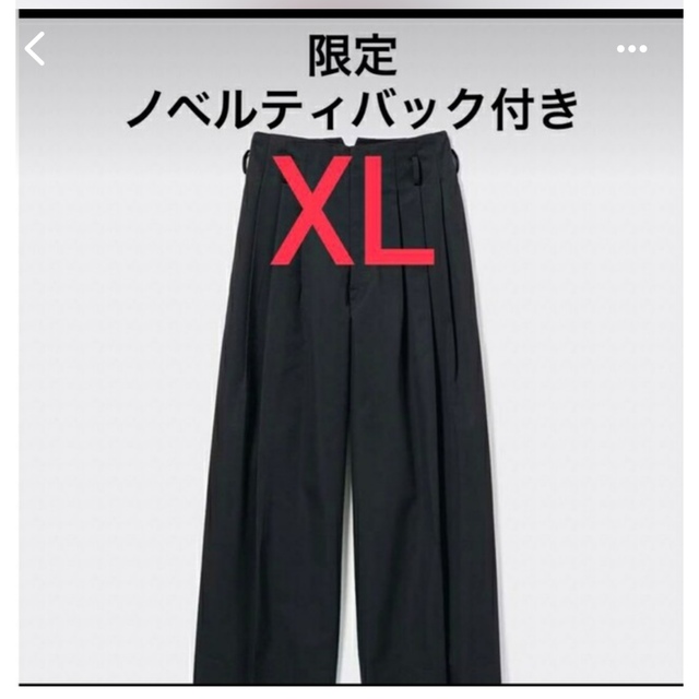 gu beautiful people　タックワイドパンツ ブラック XL