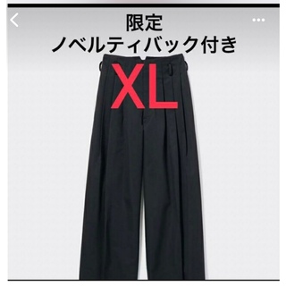 ジーユー(GU)のgu beautiful people　タックワイドパンツ ブラック XL(スラックス)