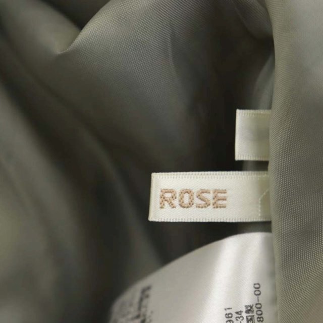 L'EST ROSE(レストローズ)のレストローズ フラワープリントタックスカート フレア 膝丈 S グレー レディースのスカート(ひざ丈スカート)の商品写真