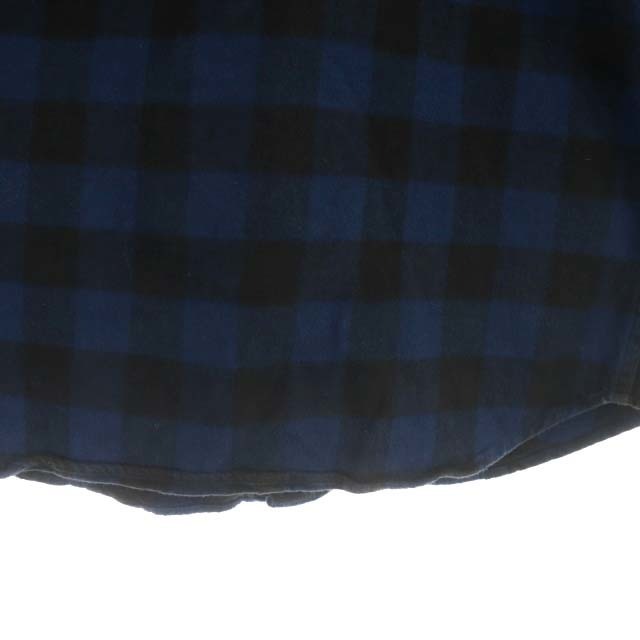 Shinzone(シンゾーン)のシンゾーン チェックシャツ 七分袖 前開き コットン 36 青 黒 レディースのトップス(その他)の商品写真