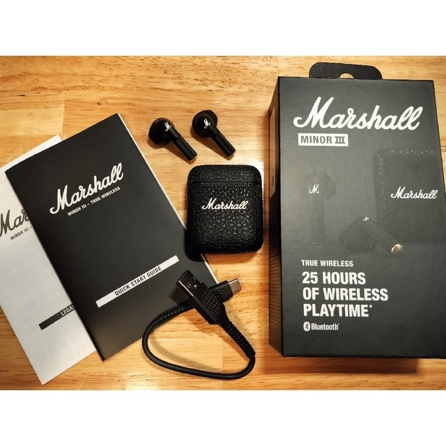 Marshall マーシャル 完全ワイヤレスイヤホン Minor Ⅲ ブラック