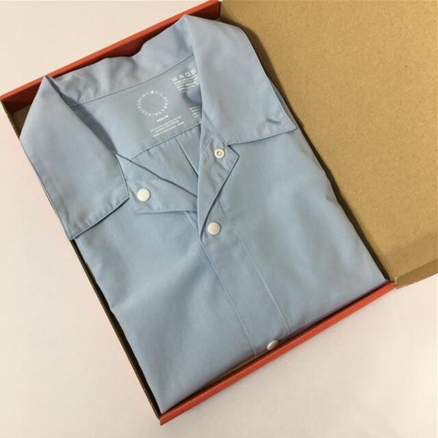 MENs M  山と道 バンブー ショートスリーブ シャツ Bamboo Short Sleeve Shirt 入手困難 YAMATOMICHI Morning Blue ブルー系