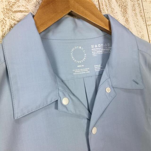 MENs M 山と道 バンブー ショートスリーブ シャツ Bamboo Short Sleeve Shirt 入手困難 YAMATOMICHI  Morning Blue ブルー系