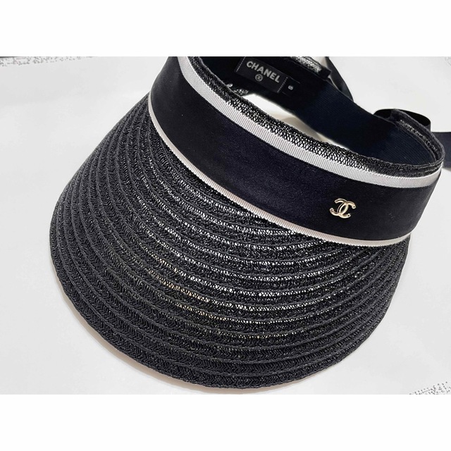 CHANEL シャネル　バイザー　帽子　ブラック　黒　Ｓサイズ　ココマーク　新品