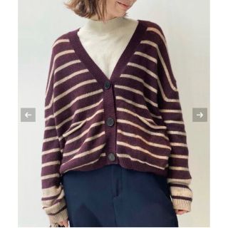 アパルトモンドゥーズィエムクラス(L'Appartement DEUXIEME CLASSE)のroberto collina/ロベルトコリーナ】Border Cardigan(ニット/セーター)