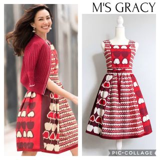 M'S GRACY - M'S GRACY*カタログ掲載*りんごモチーフワンピースの通販