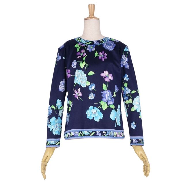 美品 レオナール LEONARD FASHION シャツ ロングスリーブ 総柄 美品 レオナール LEONARD FASHION シャツ ロングスリーブ 総柄