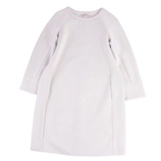 マックスマーラ(Max Mara)の美品 マックスマーラ S'Max Mara ワンピース ロングスリーブ ニット 無地 トップス レディース S グレー(ひざ丈ワンピース)