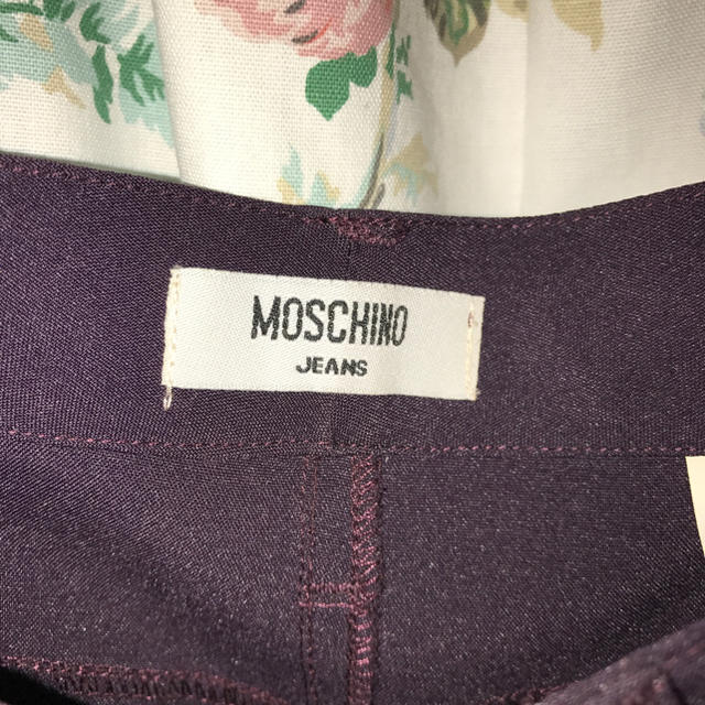 MOSCHINO(モスキーノ)のモスキーノジーンズ♡デニムシフォンコンビアシンメトリースカート♡パープル レディースのスカート(ひざ丈スカート)の商品写真