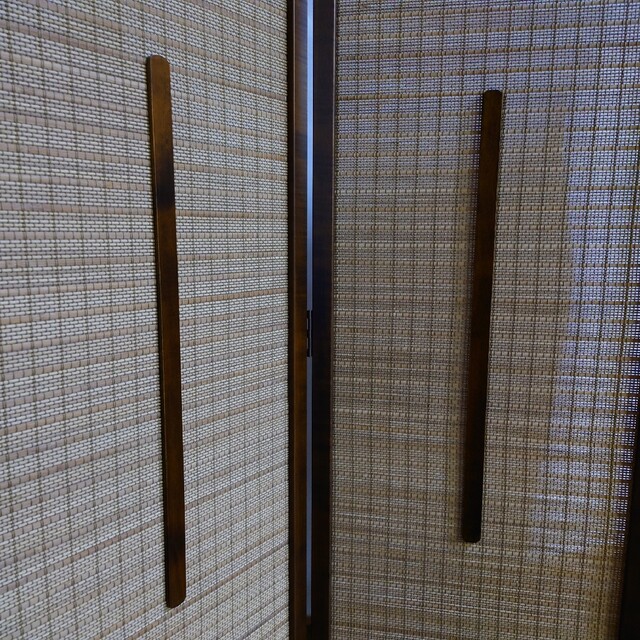 3連屏風 高さ125cm パーテーション 折り畳み式衝立 竹使用スクリーン