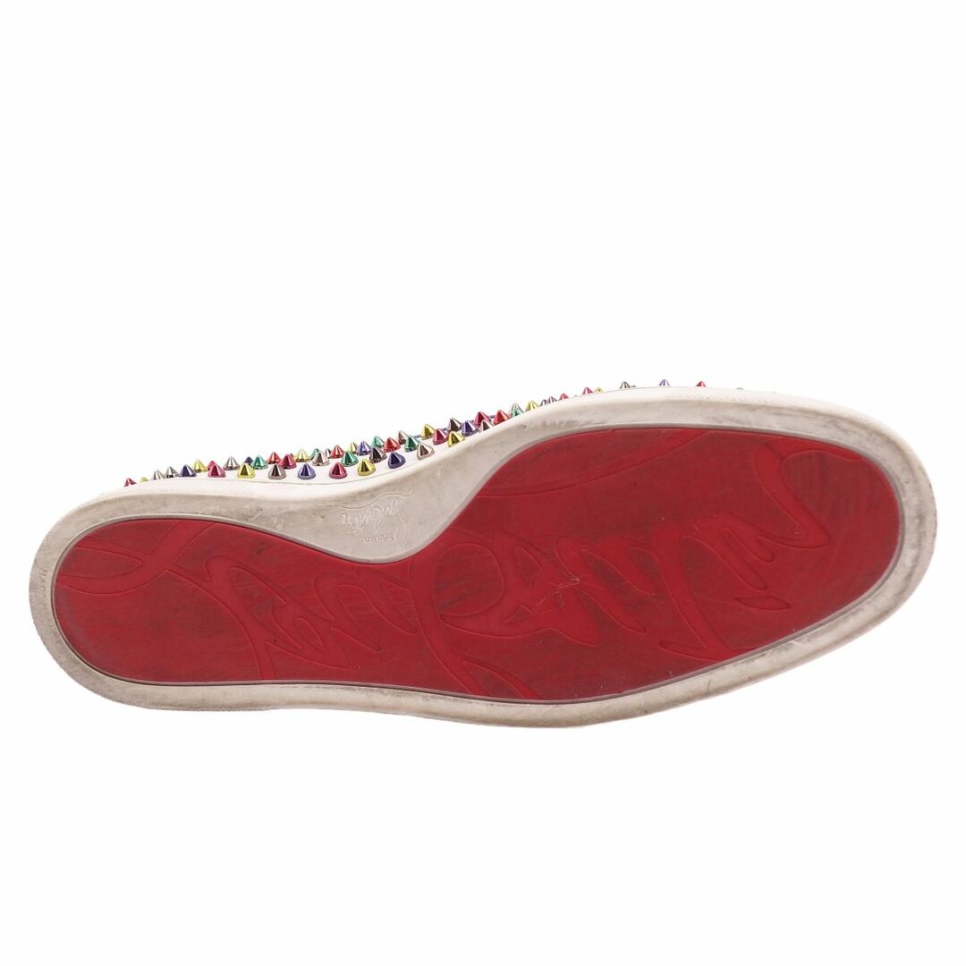 Christian Louboutin(クリスチャンルブタン)のクリスチャンルブタン Christian Louboutin スニーカー Roller-Boat ローラーボート スリッポン スパイク メンズ レザー シューズ 45(30cm相当) ホワイト/マルチカラー メンズの靴/シューズ(スニーカー)の商品写真